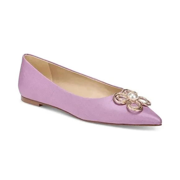 💜 SAM EDELMAN Wanda Tour Lilac Dress Flats MSRP $158 SIZES 6,5 and 9 NEW IN BOX - Picture 4 of 16